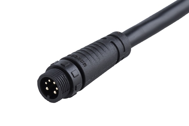 M12插针端防水连接器2~8芯